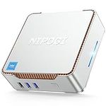 NiPoGi Mini PC Windows 11 Pro, 8GB DDR4/128GB M.2 SATA SSD, Ιntel Celeron J4125 Processor(up to 2.7GHz) Micro Desktop Computer, Support 2 HDMI/VGA Port, Dual Band Wi-Fi, Bluetooth 4.2, 4K UHD