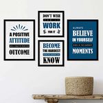 kotart - Quotes Posters with Frame for Home and Office Wall Decor - Inspirational Quotes Wall Frames - Motivational Quotes Framed Posters for Living Room (11 x 14 inch, Framed)