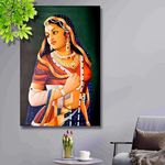 SAF paintings Unframed Rolled Art Print|| Traditional Woman Canvas Wall Painting for Home Décor And Office CR-29