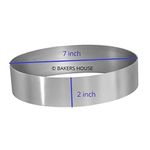 TRYTOOK 7 inch Stainless Steel Cake Sponge and Pizza Base Cutting Ring for Baking in Oven & Convection (1 kg Cake & 7 inch Pizza Base)