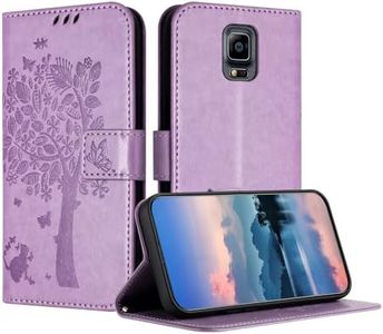 JayModCase Funda para Samsung Galaxy Note 4, Carcasa Case Plegable Protector Función de Soporte Tarjetas Magnética Compatible con Samsung Note 4 - Morado Claro