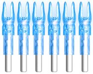 XHYCKJ 6PCS S Led Lighted Nocks for Arrows with .244" Inside Diameter,Screwdriver Included (Blue)