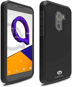 Jitterbug Smart2 Case, Slim Protective Phone Cover, Dual Layer Protection Hybrid Rugged Case (BELTRON Case for Jitterbug Smart 2 Easy-to-Use 5.5” Smartphone for Seniors by GreatCall) (Black)