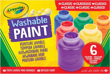 Crayola Washable Project Paint Set – 6 Colors, Kids Art Supplies