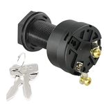 Golf Cart Starter Switch, Ignition Switch, for Club Car DS 101826201, 36 Or 48 Volts for Electric Golf Cart 1996-Up Ignition Key Switch (Black)