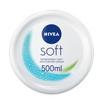 NIVEA Soft Moisturising Cream (500ml), A Moisturising Cream for Face, Body and Hands with Vitamin E and Jojoba Oil, Hand Cream Moisturises Deeply, All-Purpose Day Cream, 500 ml (Pack of 1)