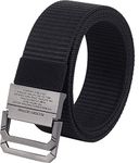 ZORO Double Ring Blue Nylon Woven Fabric Belt for Men | NB-610-BK