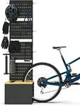 CycEzreal Bicycle Parking Box 4-in-1: Bike Rack, Storage Box, Shoe Bench & Organizer Shelf - For Garage, Entryway, Balcony - Space Saving Design with Large Storage Capacity (US Power Plug Black)