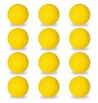 Franklin Sports Foam Practice Golf Balls - Indoor + Outdoor Training Golf Balls - Best for Chipping + Putting Practice - Official Size Golf Balls - 12 Pack