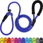 TagME Slip Leads for Dogs, 6 FT Heavy Duty Dog Leash with Padded Handle, Strong Rope No Pull Pet Training Leash for Large Dogs,Navy Blue