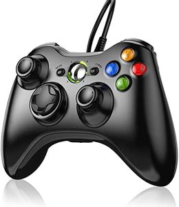 Gezimetie Wired Controller for Xbox 360, Game Controller for 360 with Dual-Vibration Turbo Compatible with Xbox 360/360 Slim and PC Windows 7,8,10,11