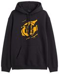 THE DUFFERS Men & Women Cotton Anime Hoodie Goku Symbol Manga Hooded Sweatshirt Black