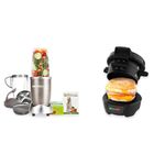 nutribullet blender NBLP9 900W Blender Champagne Multi-Function Cold Beverage Smoothie Maker- 2 Cup Sizes and Stay Fresh Lid - Drew & Cole Breakfast Electric Sandwich Maker