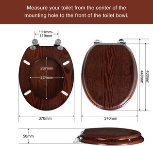 Angel Shield Wooden Toilet Seat – Dark Walnut Finish
