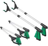 2-Pack Grabber Tool, 32" Long Reacher Grabber Pickup Tool, Trash Picker Grabber for Elderly Grab It Reaching Tool, Garbage Picker Upper Grabber, Litter Pick Up Grab Tool, Claw Grabber Stick (Green)