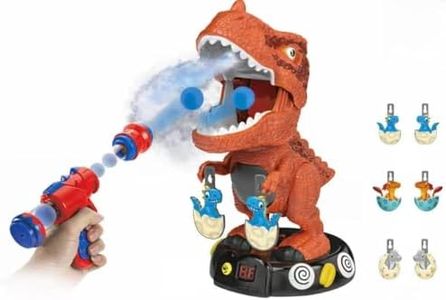 EagleStone Moving Dinosaur Shootings Toy for Kids with Mist Spray LED Score
