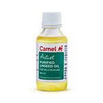 Camel Artist Purified Linseed Oil for Oil Color, 100ml (Yellow)