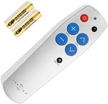 TabTime Big Button TV Remote Control - Easy to Use and Set Up - Universal TV Remote - Basic Television Remote Control - Dementia Friendly Gifts (Silver)