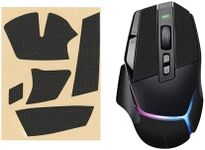 kwmobile Mouse Grip Tape Compatible with Logitech G502 X Plus Grip Tape - Non-Slip Faux Leather - Black