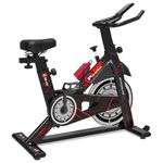 PowerMax Fitness BS-151 Spin Bike Exercise Cycle with 10KG flywheel, Max user wt. 130kg for maxpro home workout, 2-way adjustable seat, Knob braking, iphone holder, 1 Year Manufacturer Warranty