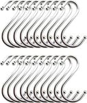 S Hooks,20 Pack 3 Inch Metal S Shaped Hanging Hooks,Heavy Duty S Hooks for Hanging Pots Pans,S Hangers for Kitchen Bathroom Cloakroom Garden