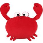 16" x 14" Crab Microwave Heating Mat, Cute Soft Short Plush Crab, Heating mat with Removable Lavender Filling.