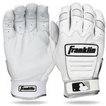 Franklin Sports Adult MLB CFX Pro Batting Gloves, Adult Medium, Pair, Pear/White