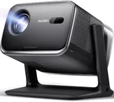 Aurzen BOOM mini 4-in-1 Smart Projector Built-in Google TV, 10,000+ Apps, Real-Time Focus & Keystone, 20W Speakers DoIby Audio, 500 ANSI Lumens Outdoor Movie Projector with WiFi and Bluetooth, Black