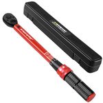 ATsafepro Torque Wrench 3/8 Inch, Dual-Direction Adjustable Bike Torque Wrench 10-120 Nm, Accuracy ± 3% Drive Click Torque Wrench for Car, Motorcycle, Bicycle Maintenance