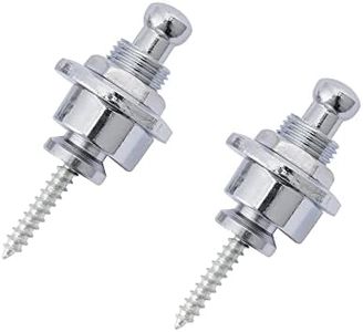 Musiclily Metal Guitar Strap Locks Schaller-Style Security Locks,Chrome (2 Pieces)