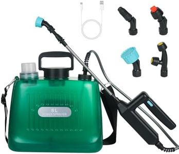 8L Pulvérisateur Électrique à Dos, Pulvérisateur Télescopique de Jardin avec 4 Buses Réglables et Poignée Rechargeable USB, Pulvérisateur Alimenté par Batterie pour Arrosage de Pelouses et Jardins