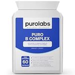 Puro Vitamin B Complex | High Strength | 8 Essential B Vitamins | High Absorption | Methylated with Folate, B6 & B12 | 60 Capsules