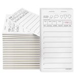 Rcybeo Guest Check Pads (20 Pack), Server Order Pads for Restaurant, Waitress Order Notepad, Food Receipt Book, Waitress Accessories, White