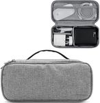 SoloTravel Gadget Organizer Case Electronic Accessories Organizer Bag Tech Kit Organizer Travel Organizer for Cables Charger Power Cord Power Bank Hard Disk (Grey, PACK OF 1, nylon)