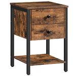 Wood And Metal Nightstand