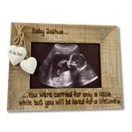 Angel Baby Wooden Photo Frame, Miscarriage Baby Scan Picture Loss Memorial, Loved For A Lifetime Quote, 6x4 inch