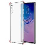 TheGiftKart Camera Protection Back Cover for Samsung Galaxy Note 10 Plus (Inbuilt Dust Plugs & Anti-Slip Grip | TPU + Silicone | Transparent)