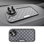 SARTE Car Dashboard Mat Anti-Slip Rubber Pad with Phone Holder Universal Non Slip Car Dashboard Sticky Adhesive Mat for Phones Sunglasses Keys(Black/Grey) Chess Design (Black/Grey)