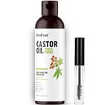 Nankings® Cold Pressed Castor Oil 250ml -100% Pure and Natural for Hair | Skin Care | Nails, Eyebrows and Eyelash Care | Mascara Tube