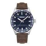 Timberland Leather Analog Navy Blue Dial Men's Watch-Tdwga2201204, Band_Silver