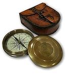 Antique Brass Compass Robert Frost 