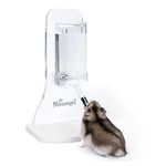 Niteangel Water Bottle with Stand for Syrian Dwarf Hamsters Gerbils Mice Rats Degus Small pet Rodents (Transparent- 80ml)