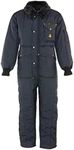 RefrigiWear Unisex Iron-Tuff Insulated Coveralls, Comfort Rating of -50°F, (Navy, Large)