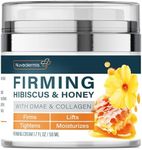 NUVADERMIS Hibiscus and Honey Firming Cream - Skin Tightening Cream - Reduces Fine Lines - Lifts and Moisturizes Skin with Natural Collagen and DMAE - Made in USA, 1.7 oz Jar