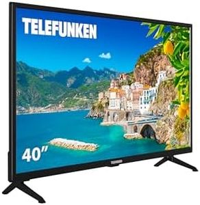 Telefunken 40DTF724 - TV 40 Pulgadas Resolución Full HD 1920 x 1080, Diseño sin Marcos, DVBT2/S2/C