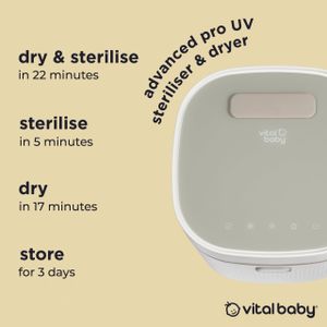 Vital Baby UV Steriliser – White Compact Bottle Sanitizer