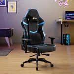 Green Soul Monster Ultimate Series S | Multi-Functional Ergonomic Gaming & OfficeChair | Premium Spandex & PU Leather Fabric | Adjustable Neck, Lumbar Pillow | 4D Adjustable Armrests (Black Blue)