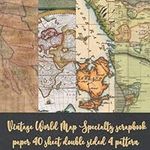 Vintage World Map Specialty scrapbo
