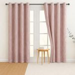 Bhoomi Impex Room Darkening Blackout Door Curtain Set of 2 (9 Feet) | Quilted Waterproof Thermal Insulated Curtains with Eyelets | Lavender Solid