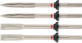 Hilti TE-YX SM/FM 36 Chisel Set, Pack of 4 (2 Pointed, 2 Narrow-Flat) SDS-max (TE-Y) Self-Sharpening Chisel bits for Demolition of Concrete and Masonry, Dimensions: 360 mm Long (2241997)